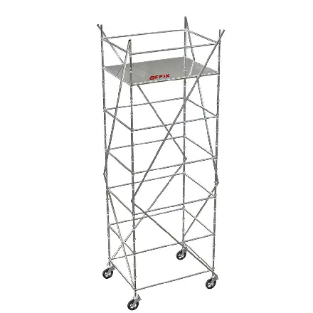 Aluminium scaffolding tower deployment